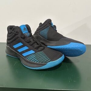 adidas Pro Spark 2018 'Black Bright Blue' Men's 9